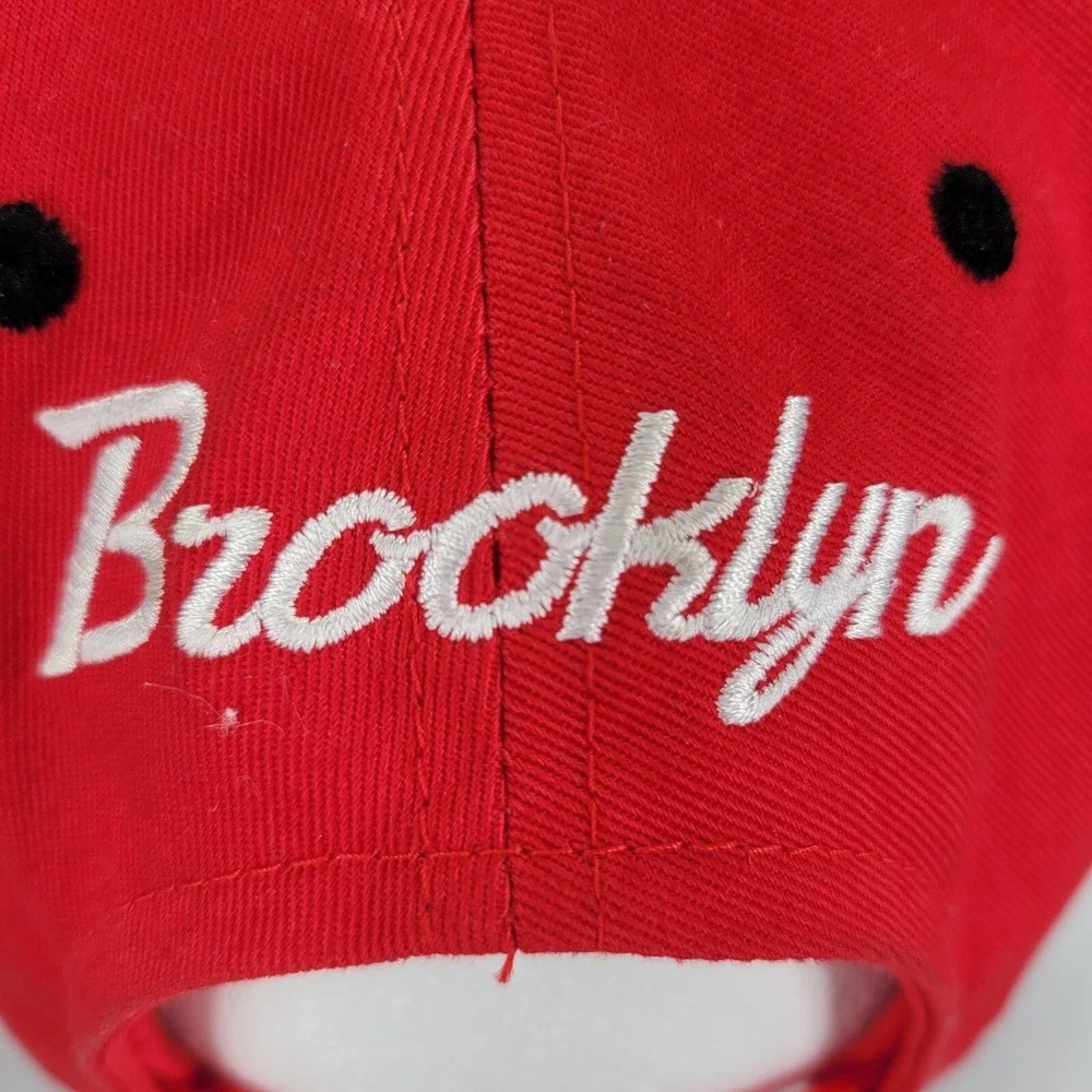 Brooklyn Hat Cap Mens Red Black Snapback BRED KB Ethos Flat Brim  Adjustable